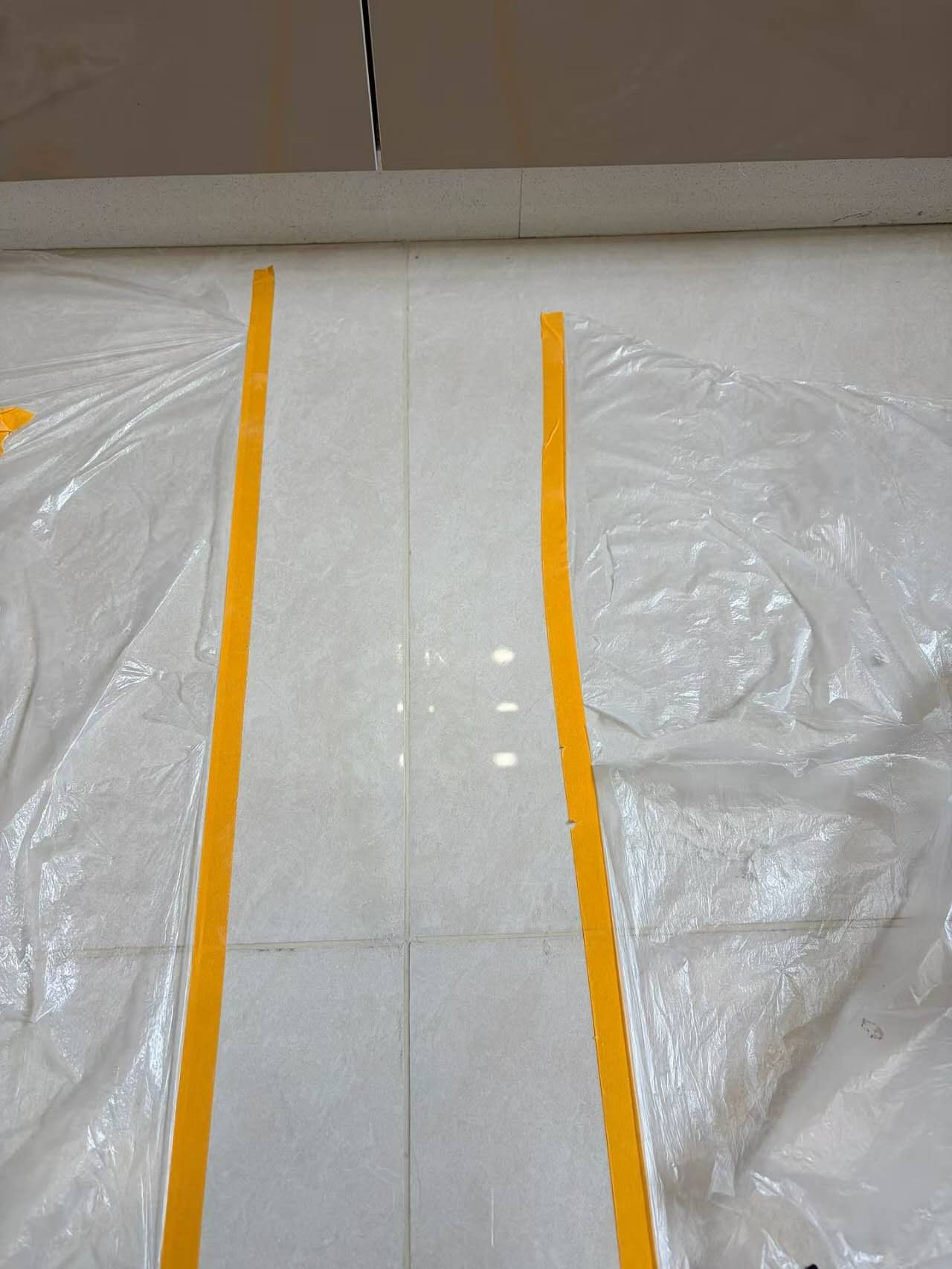 After tile cosmetic repair