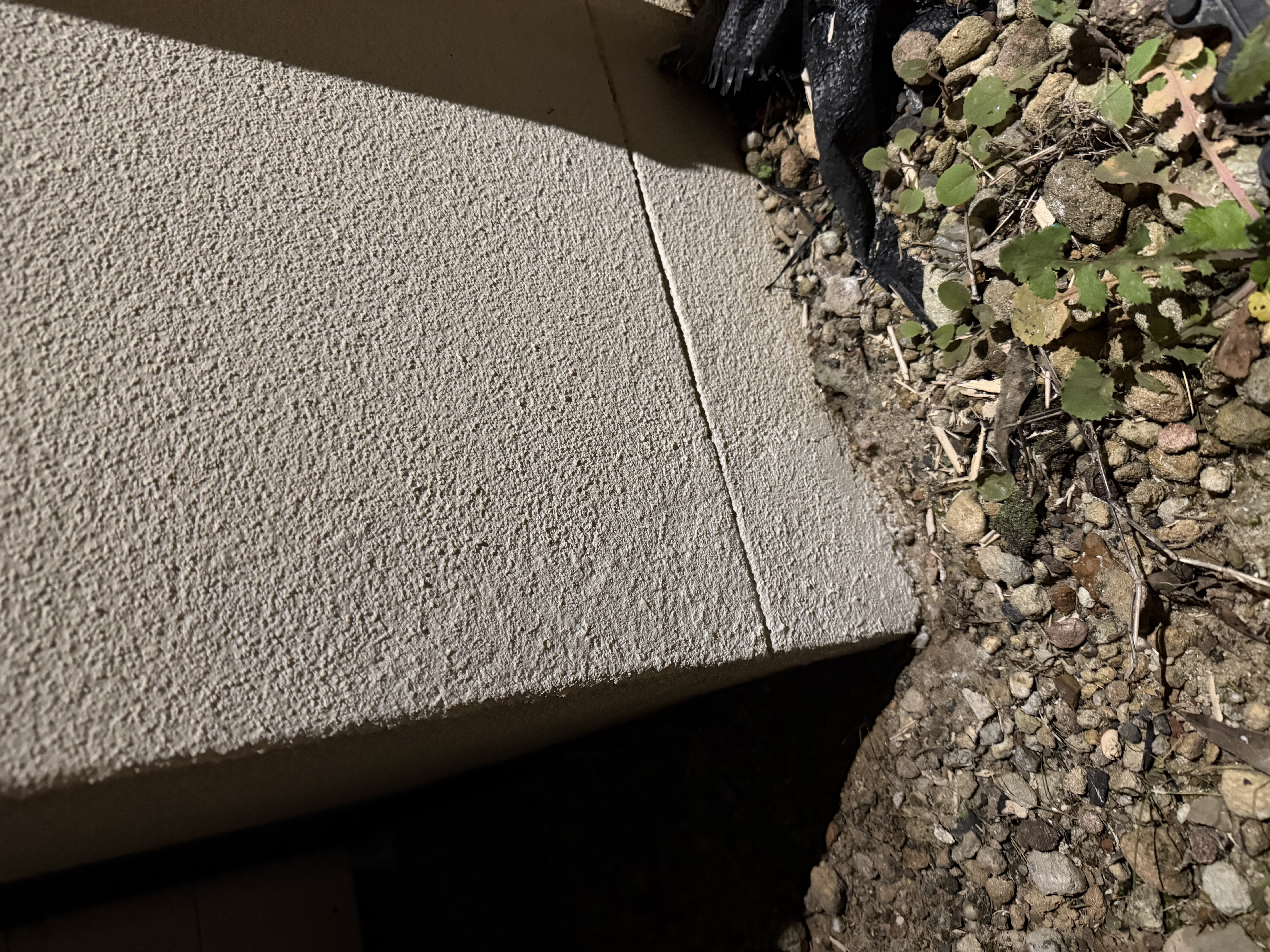 After exterior wall crack repair