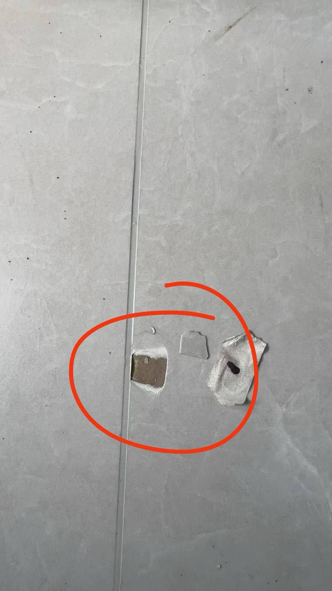 Before floor chip repair