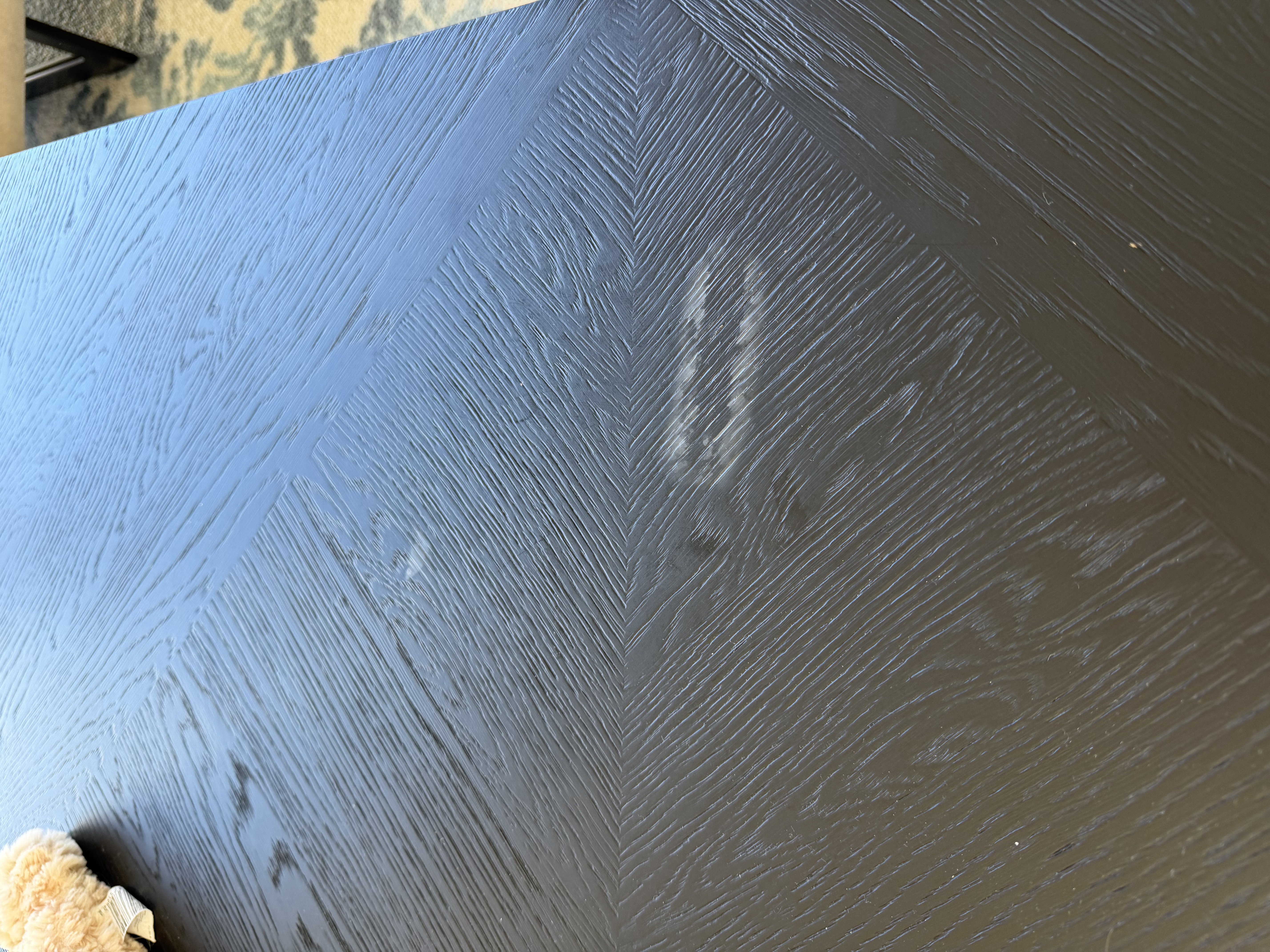 Before furniture burn repair